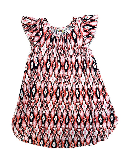Pink Aztec Flair Swing Dress