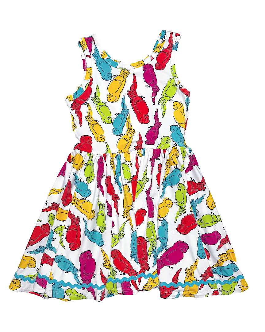 Parrots Whimsical Tank Dress