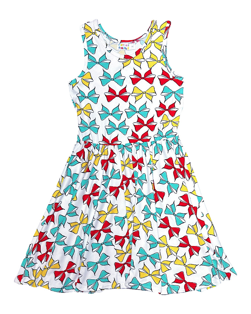 Colored Bows Tank Dress