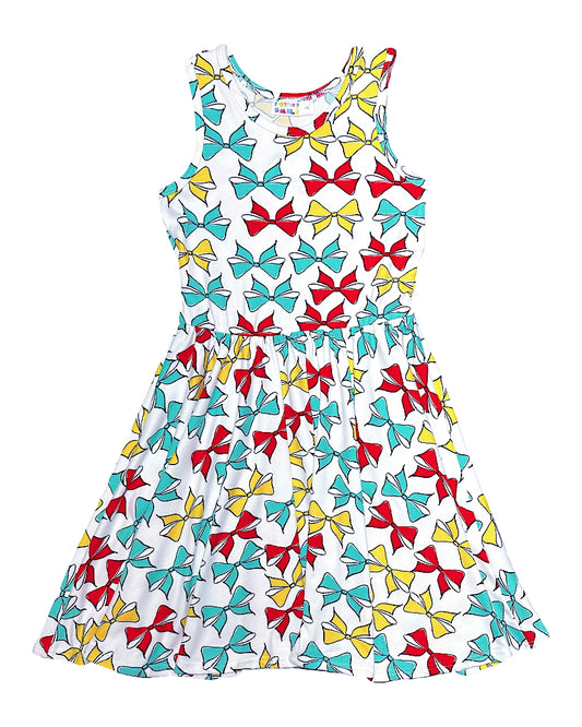 Colored Bows Tank Dress