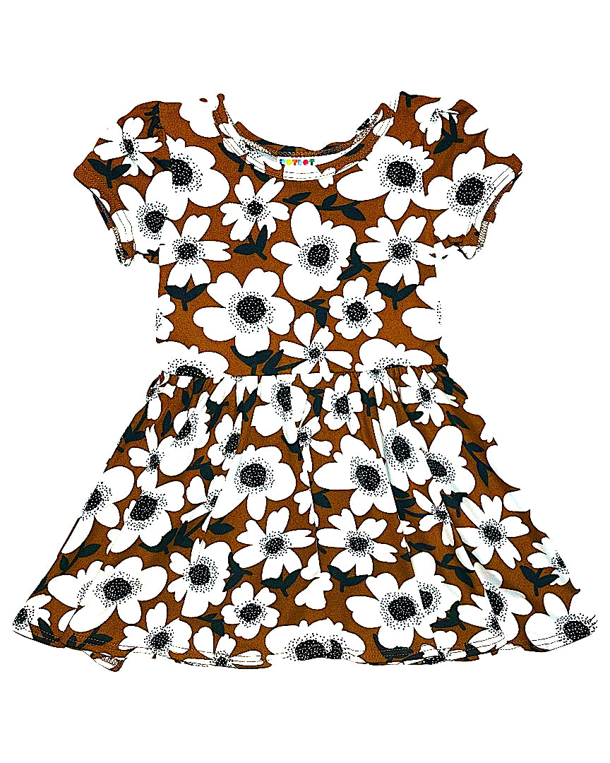 Rustic Bloom Cap Dress