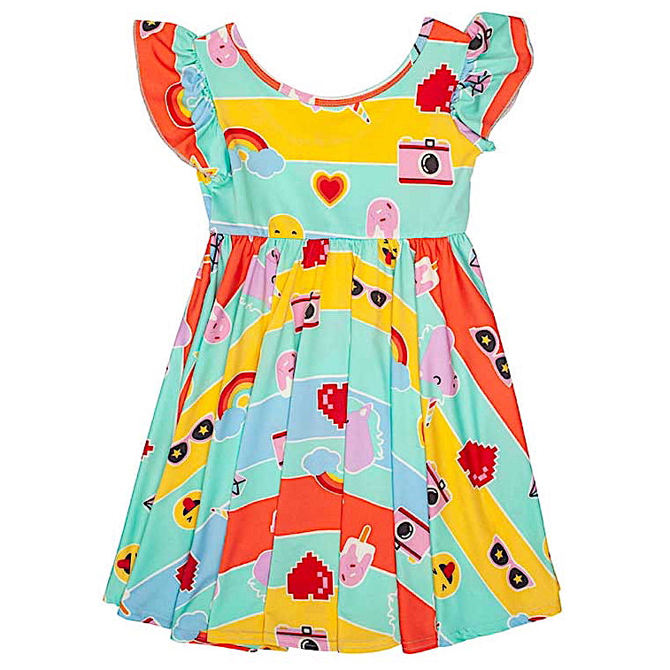 Knicks Knacks Multicolor Empire Dress