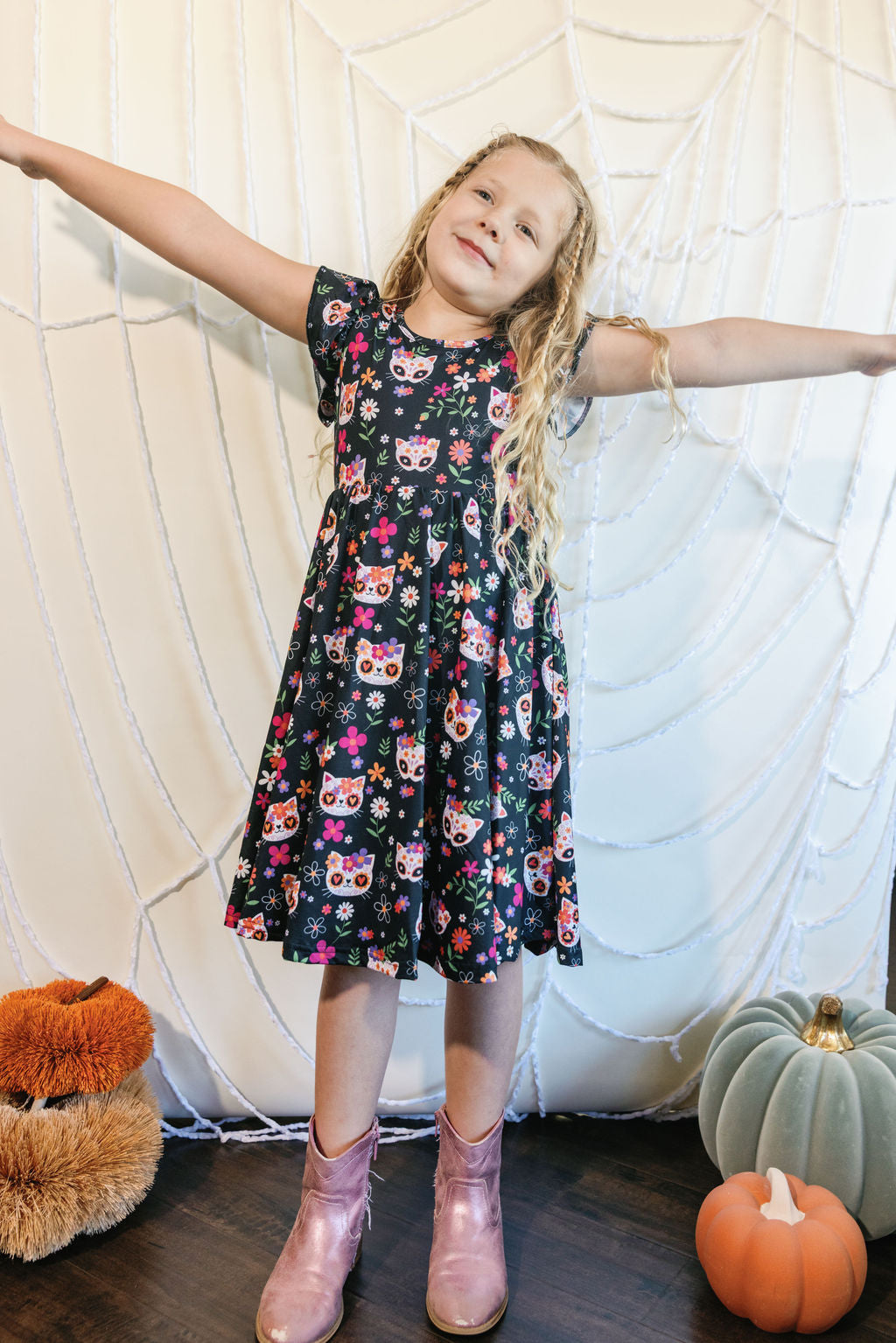 Midnight Garden Kittens Empire Dress πββ¬π πΈ