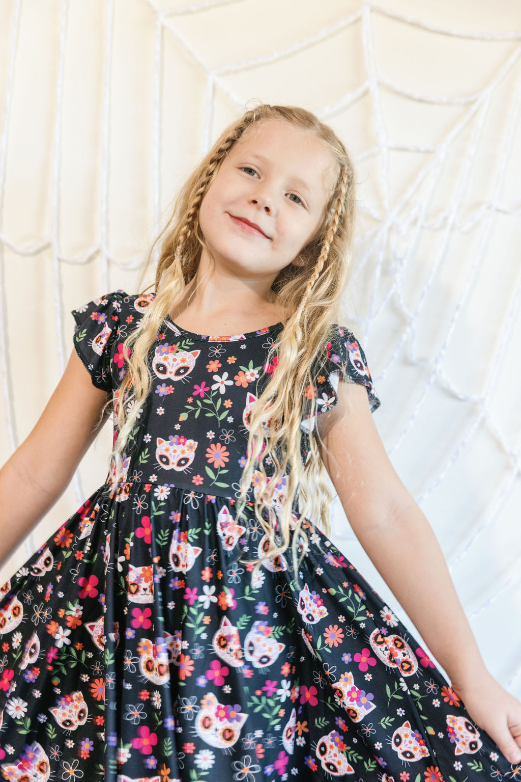 Midnight Garden Kittens Empire Dress πββ¬π πΈ