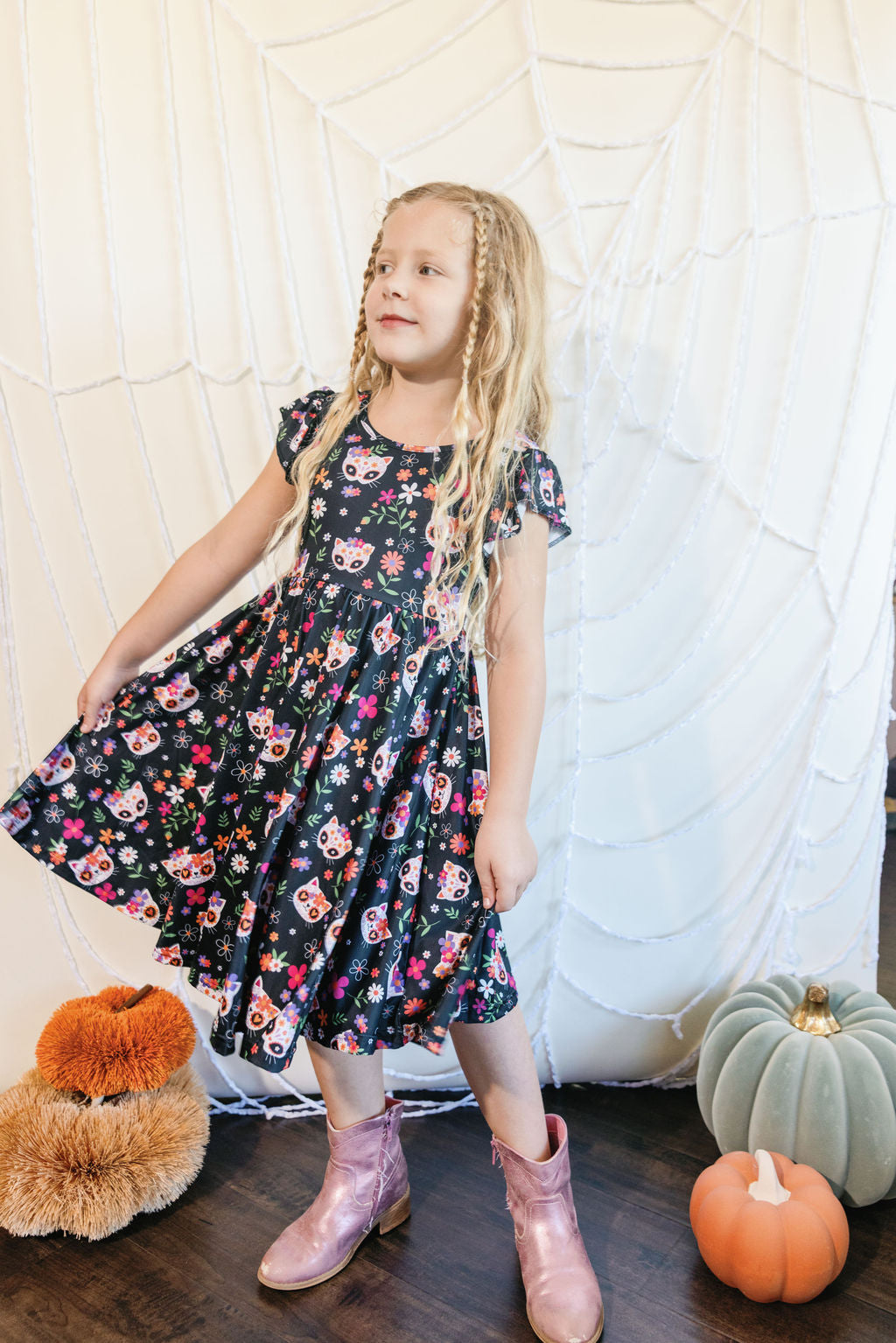 Midnight Garden Kittens Empire Dress πββ¬π πΈ