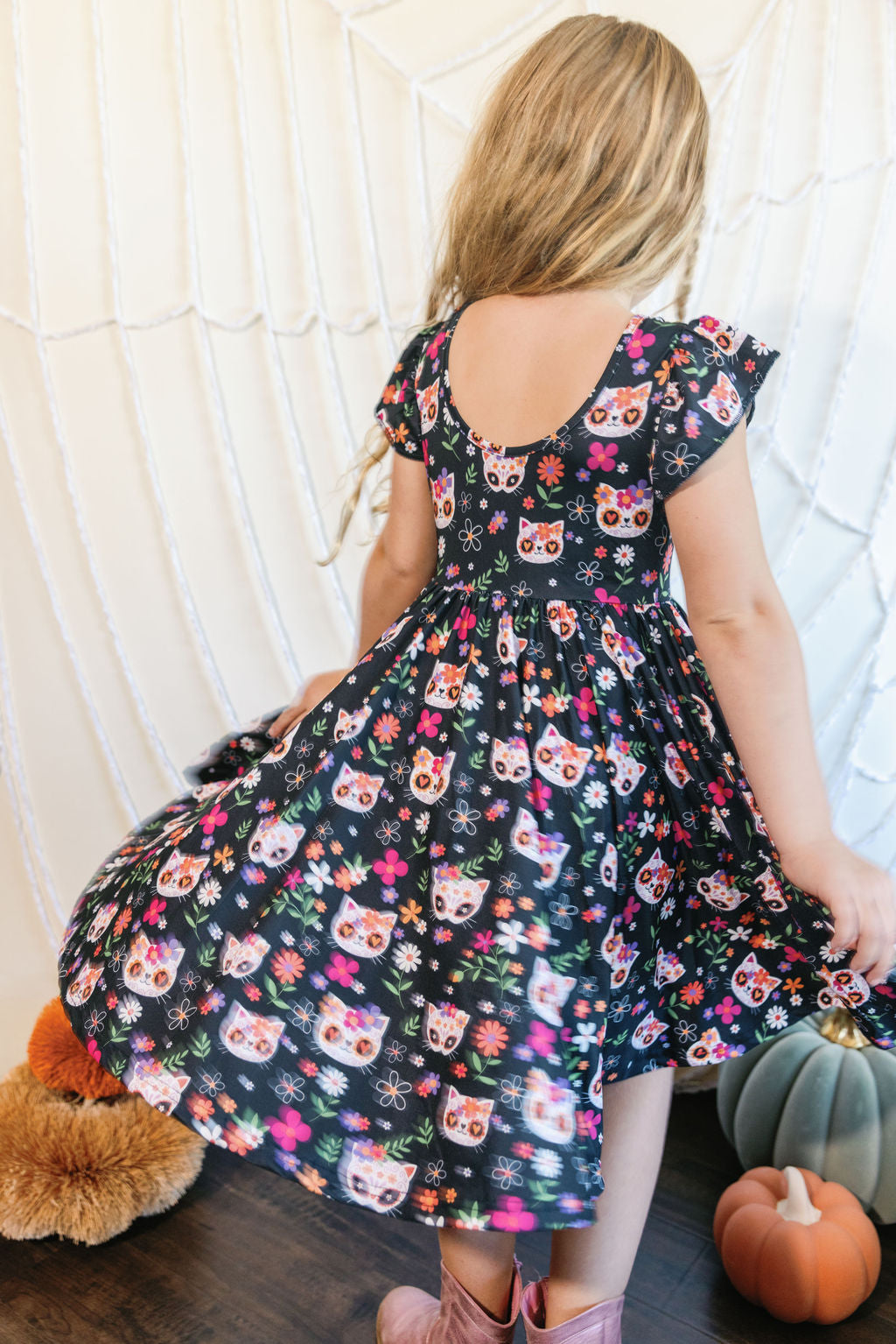 Midnight Garden Kittens Empire Dress πββ¬π πΈ