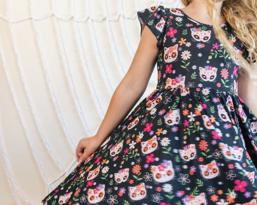 Midnight Garden Kittens Empire Dress πββ¬π πΈ