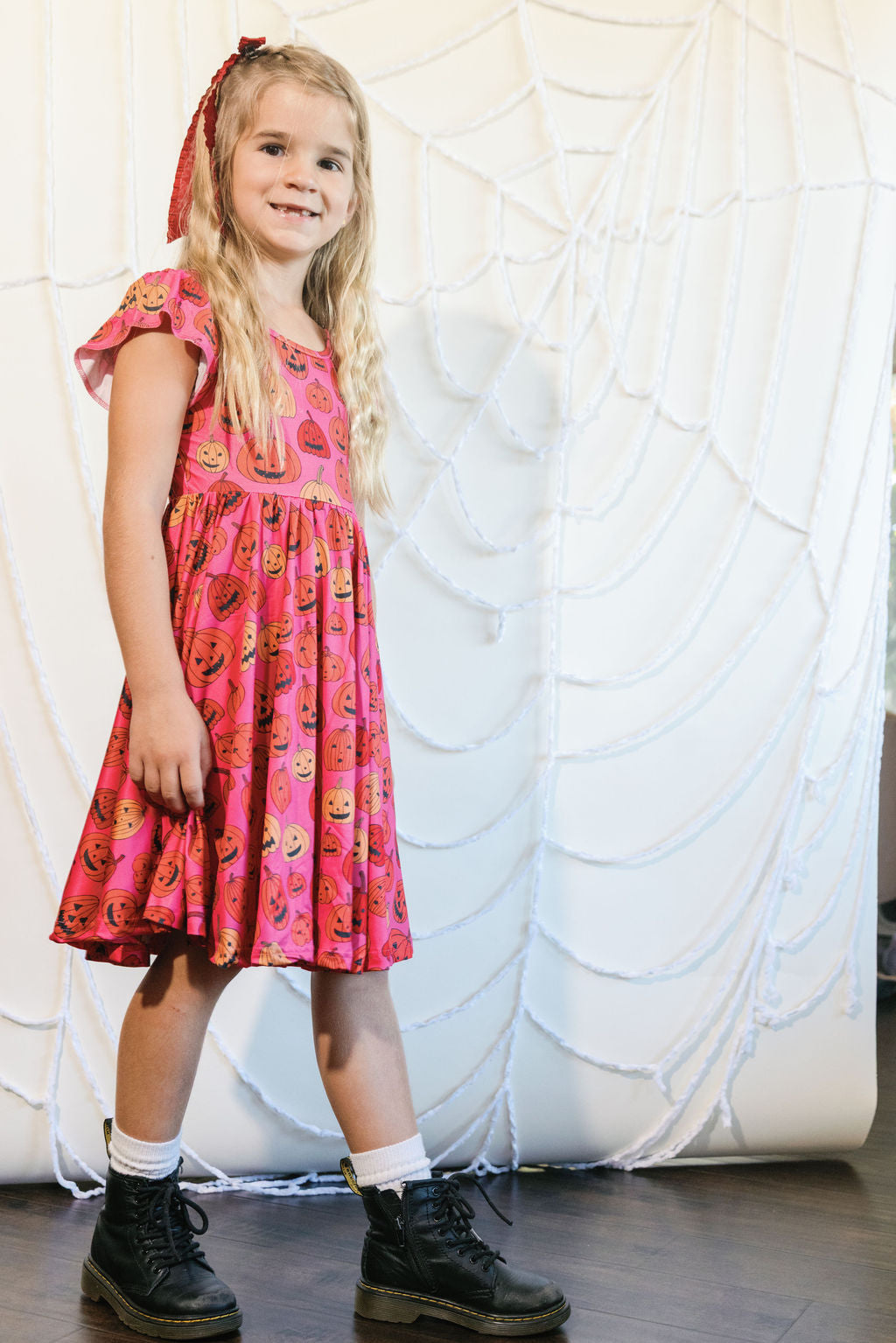Pink Pumpkin Party Empire Dress π