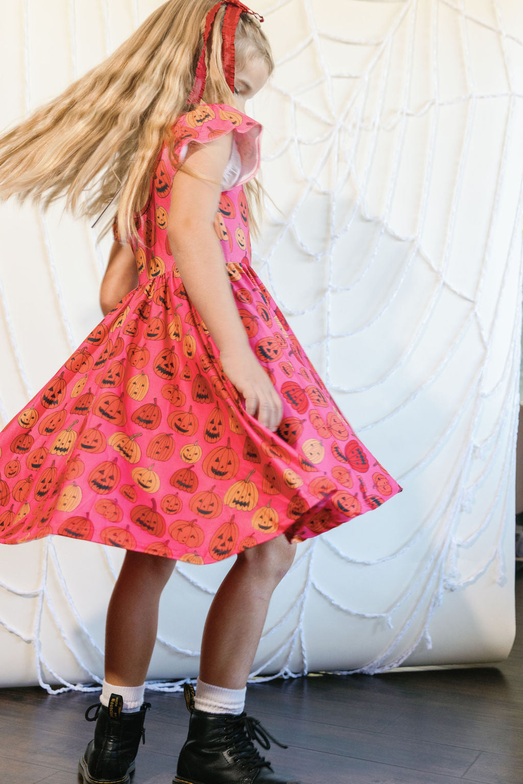 Pink Pumpkin Party Empire Dress π