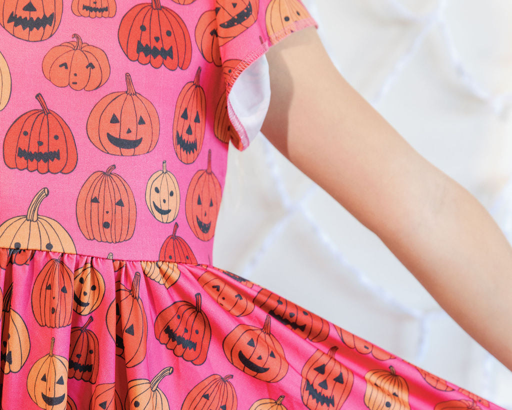 Pink Pumpkin Party Empire Dress π