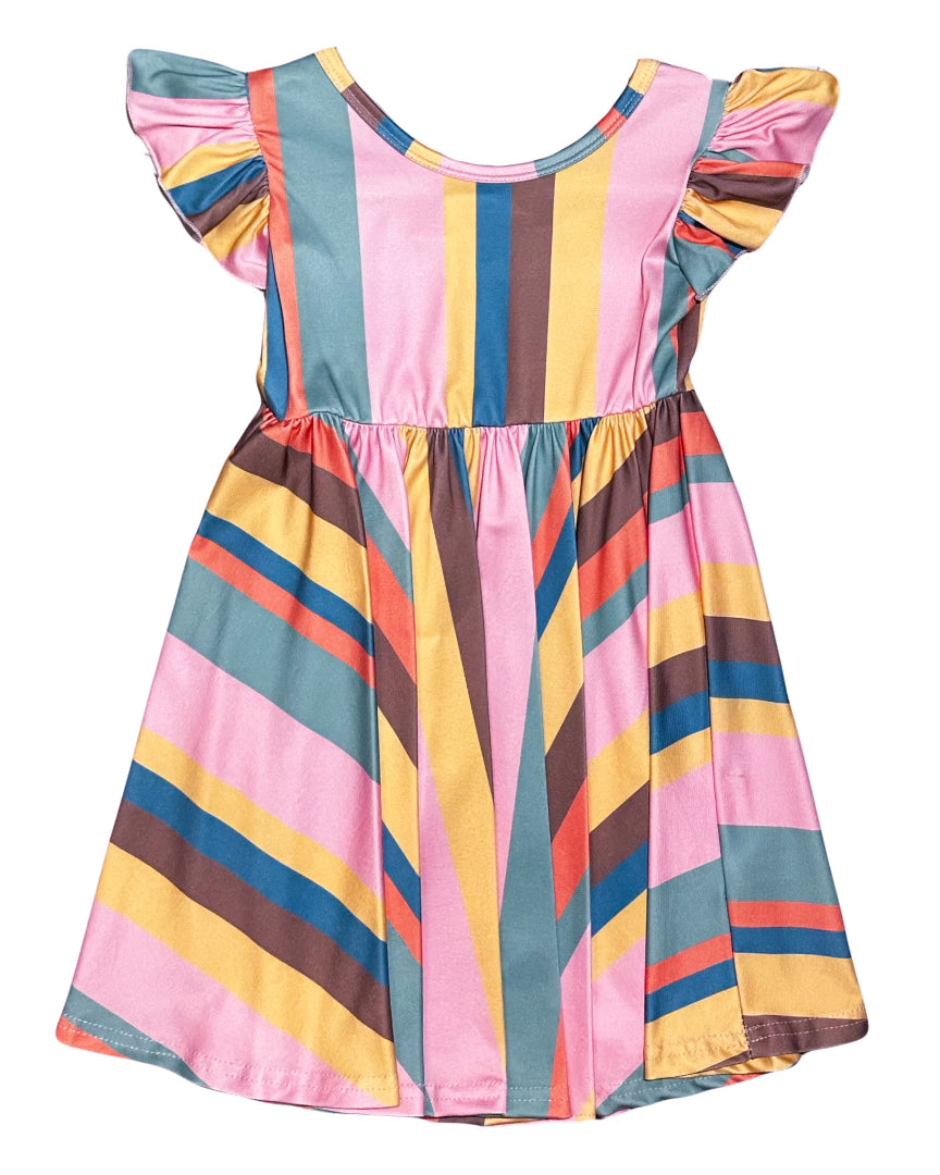 Sunset Stripes Empire Dress 🌅✨