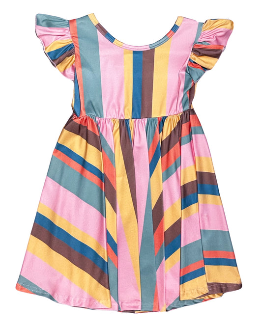 Sunset Stripes Empire Dress 🌅✨