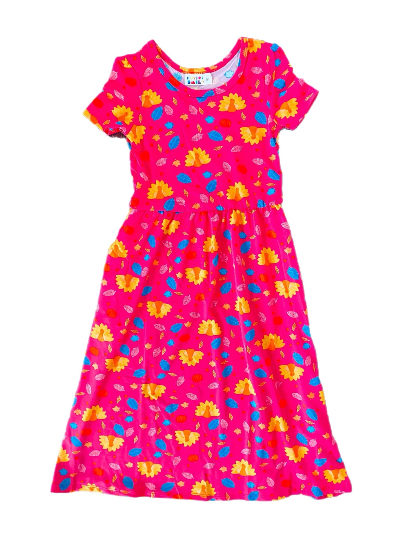 Hot Pink Turkey Maxi Dress
