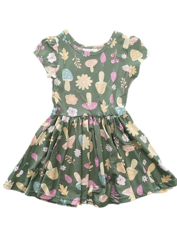 Mushroom Meadow Cap Dress