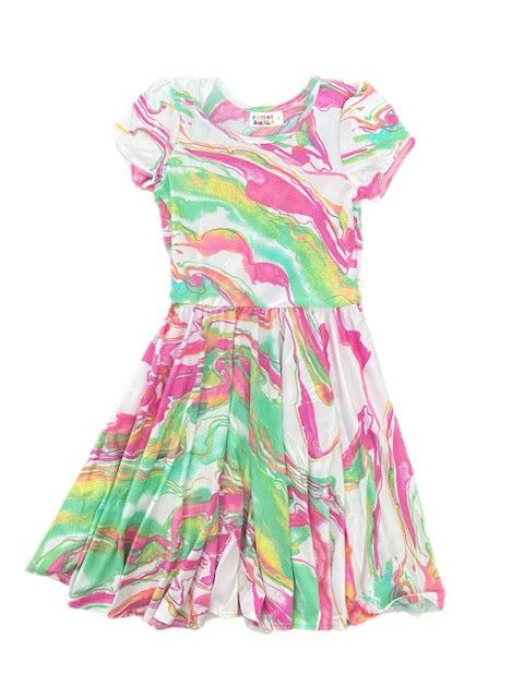 Rainbow Sherbet Cap Dress