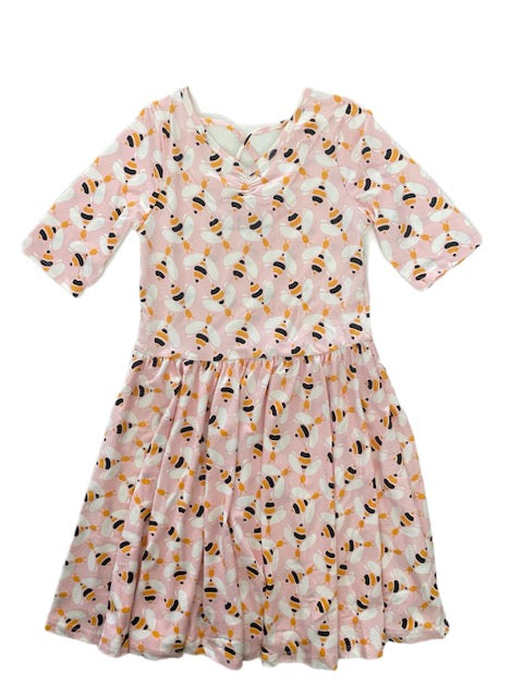 Pink Bumble Bees Ballerina Dress 🐝