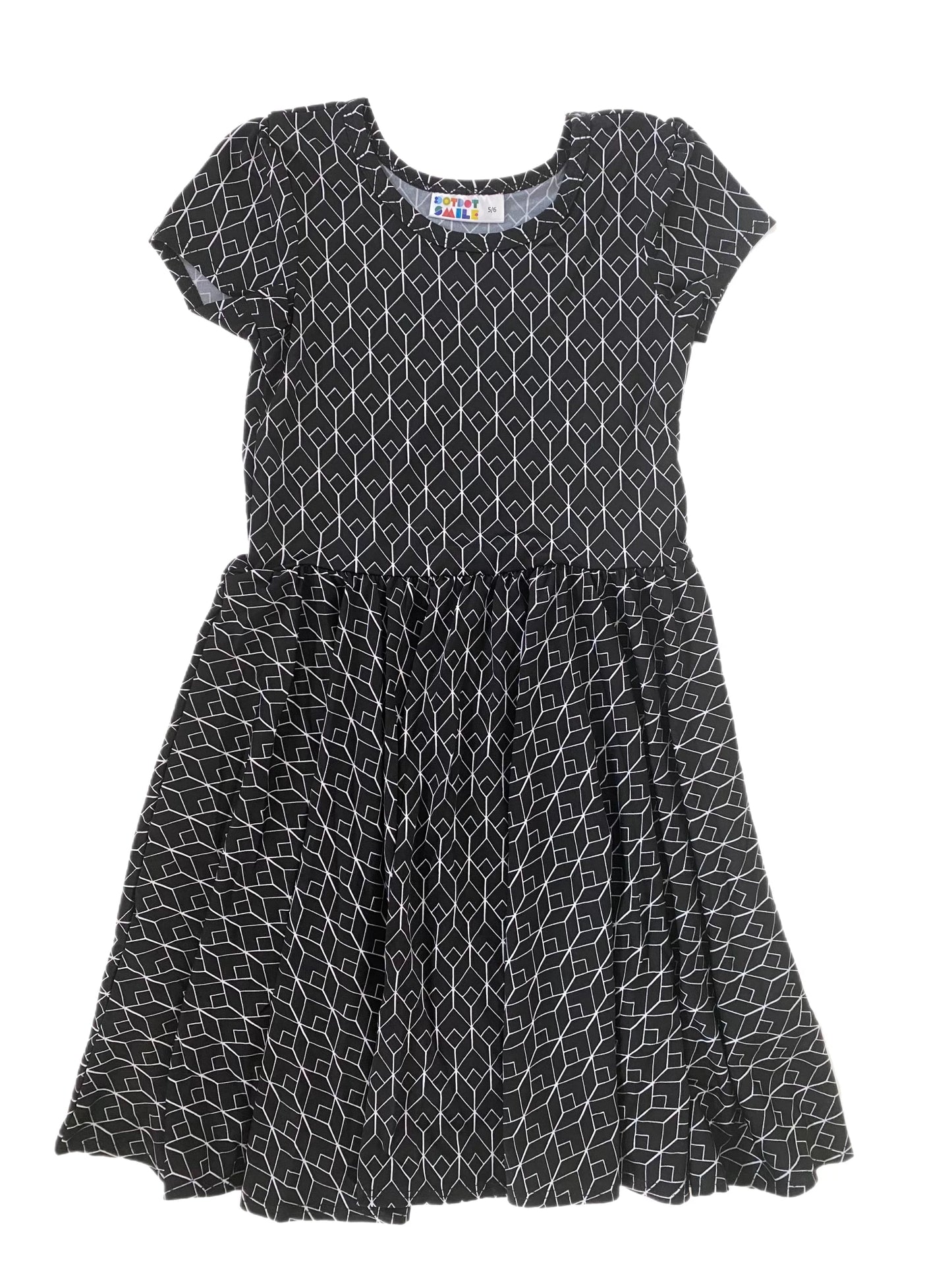Black and White Cap Dress