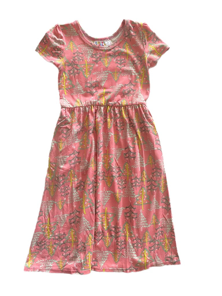 Pink Christmas Maxi Dress