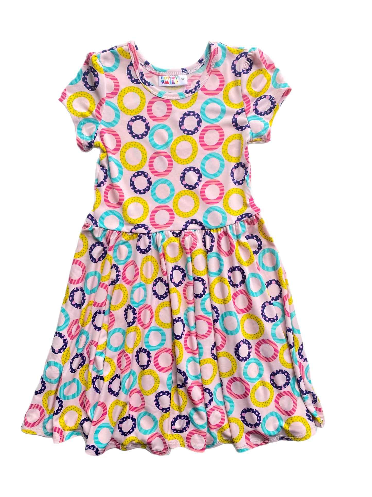 Colorful Circles Cap Dress