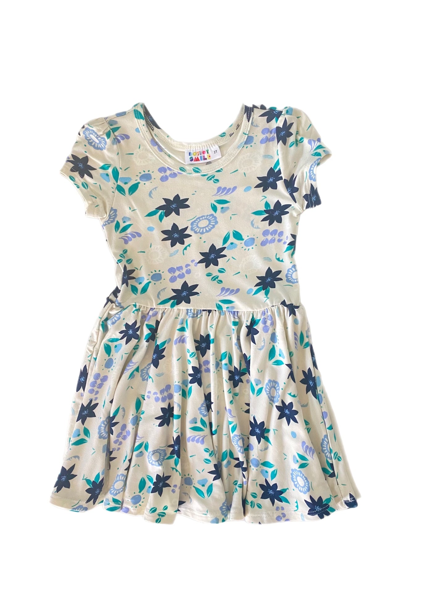 Spring Floral Cap Dress