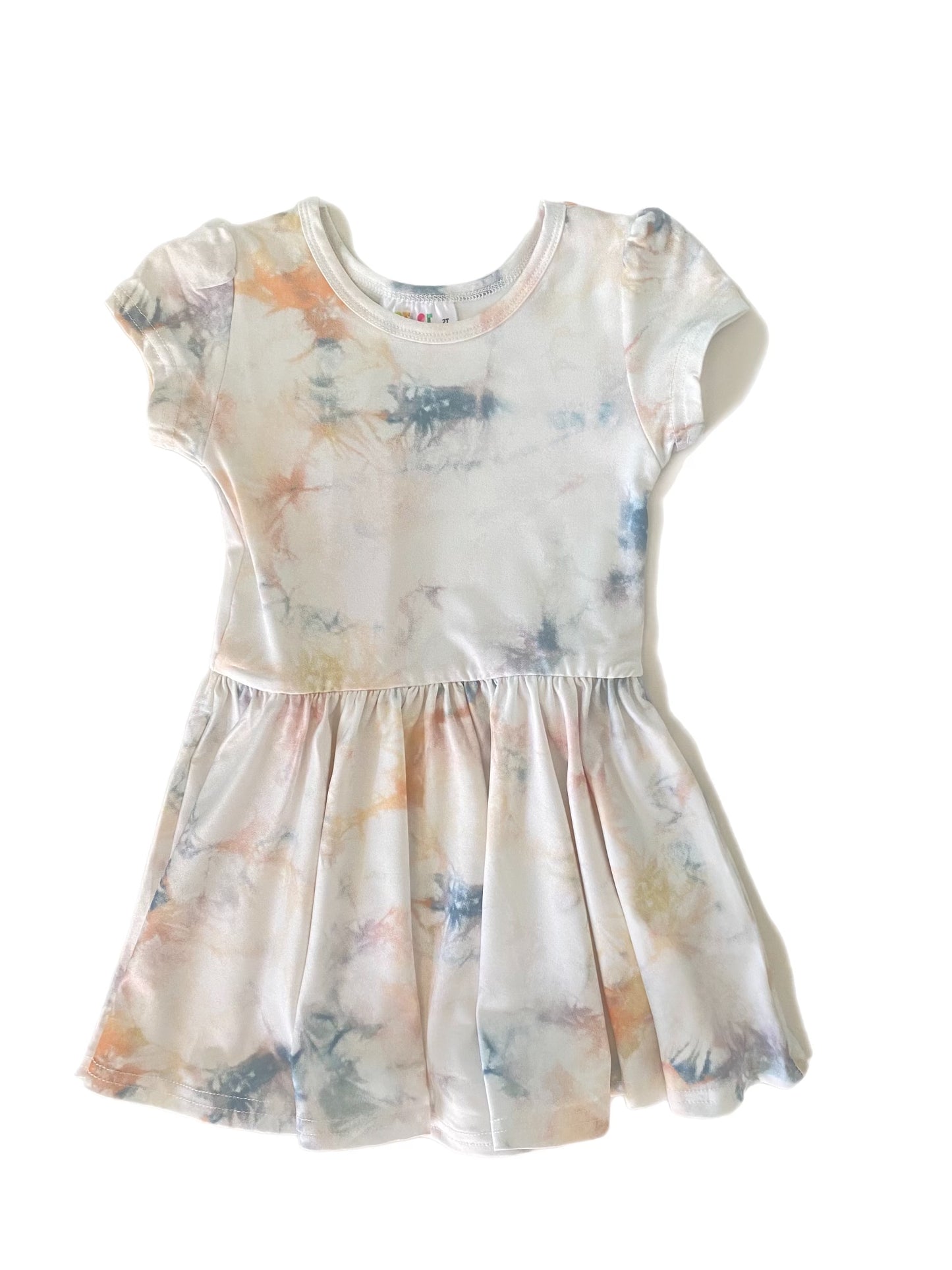 Rust & Turquoise Tie Dye Cap Dress