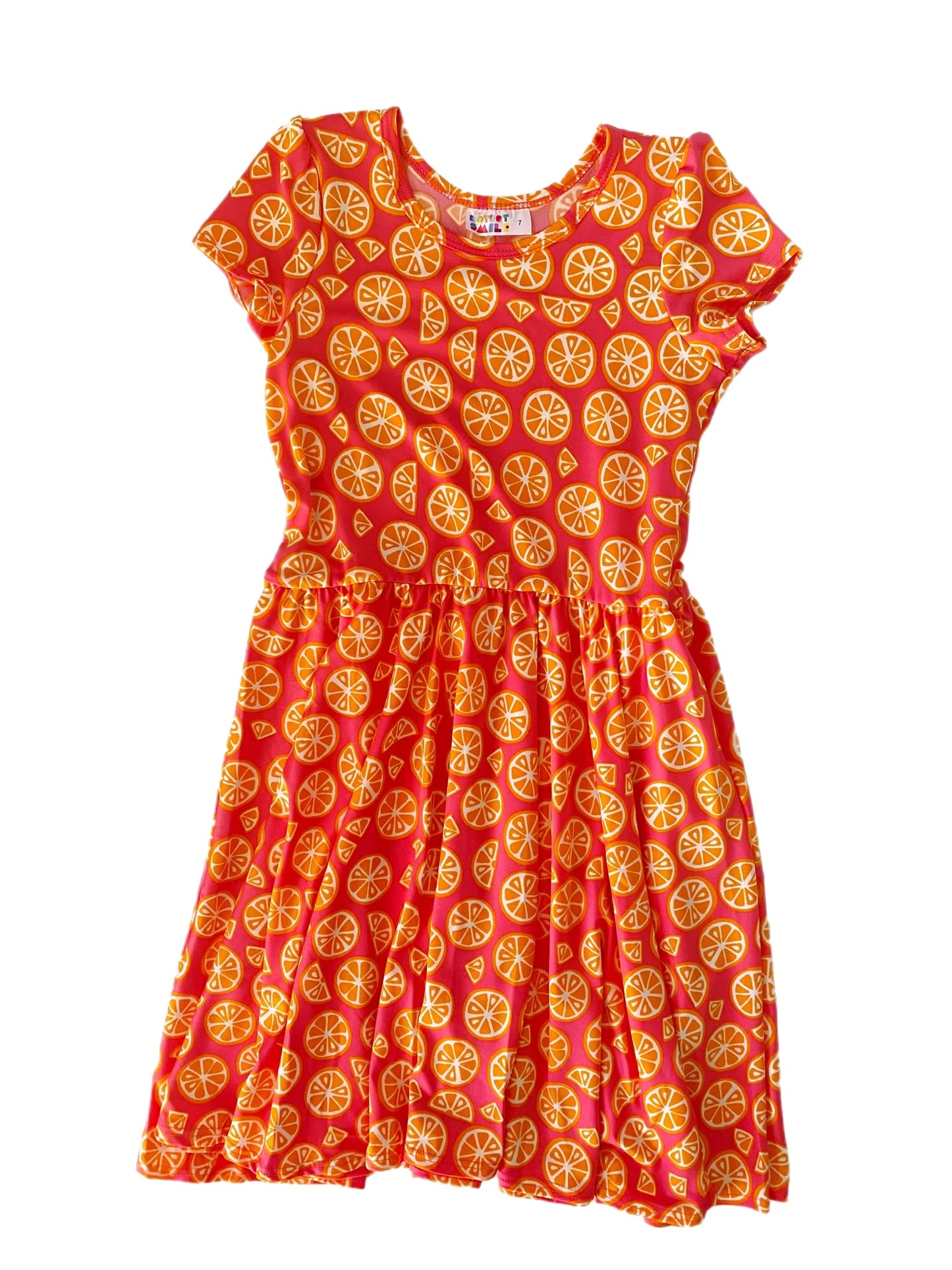 Terrific Tangerine Cap Dress