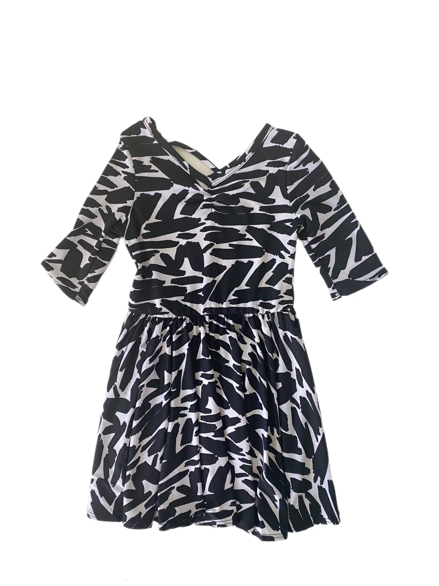 Zebra Striped Ballerina Dress