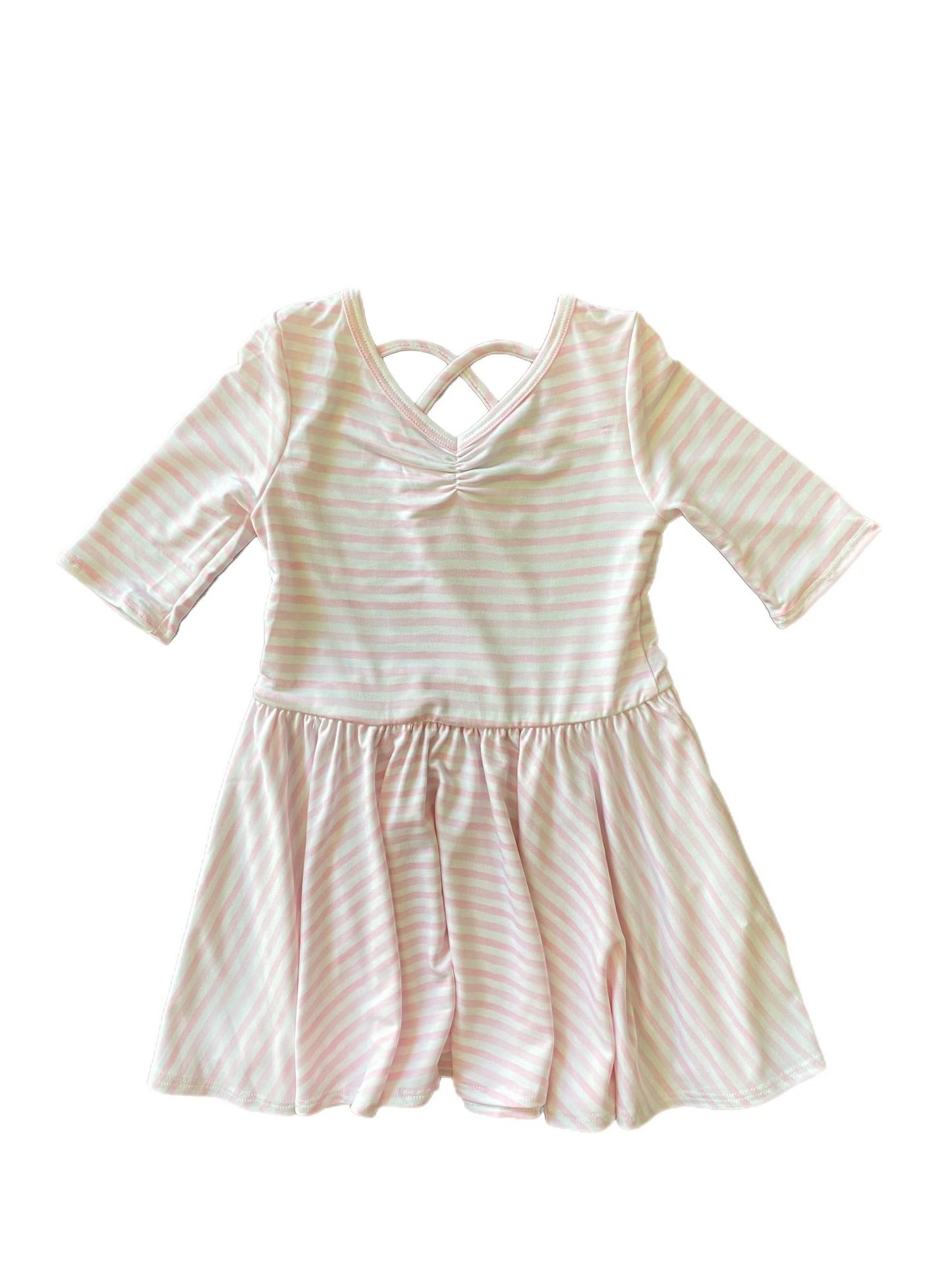 Pink Paint Strokes Ballerina Dress