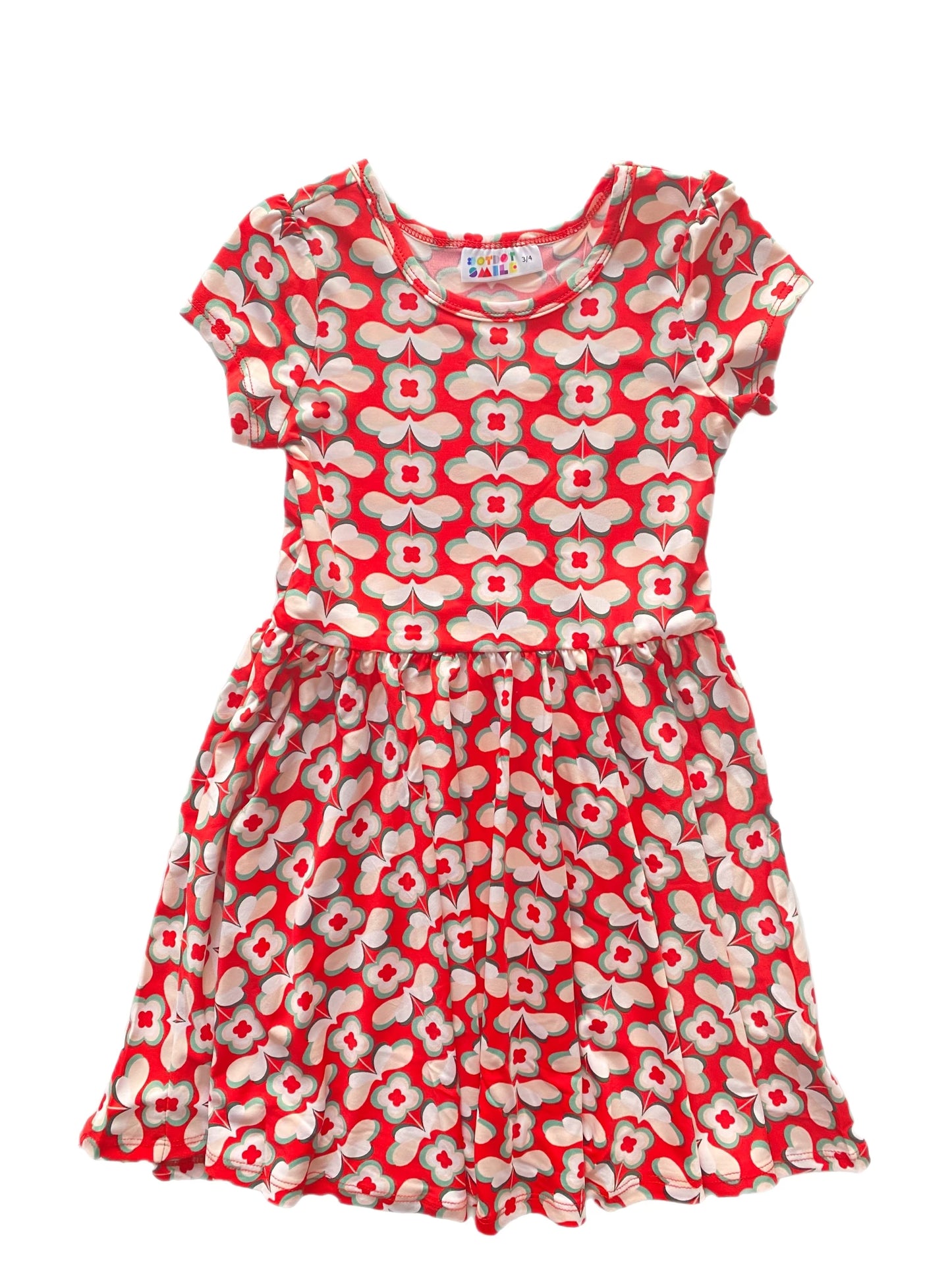 Red Petal Flower BALLERINA DRESS