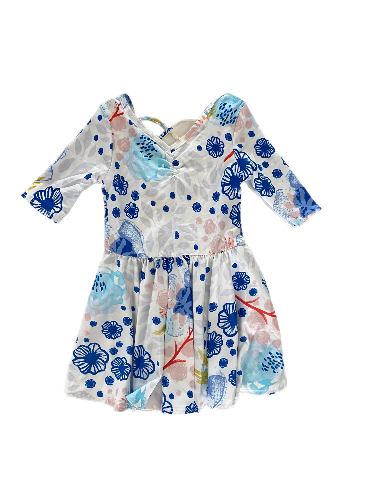 Blue Floral Ballerina Dress