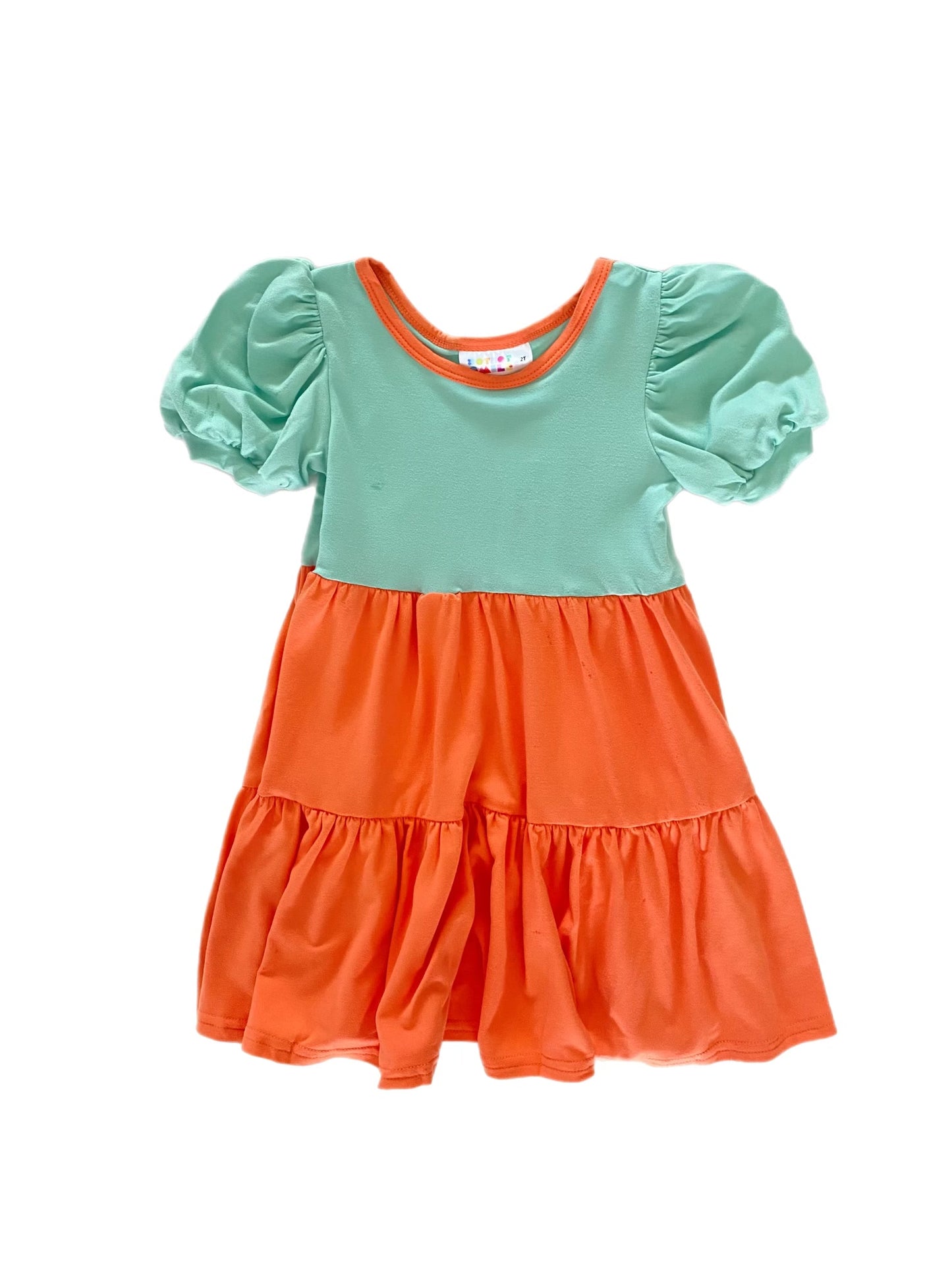 Tangerine & Lime Tier Dress