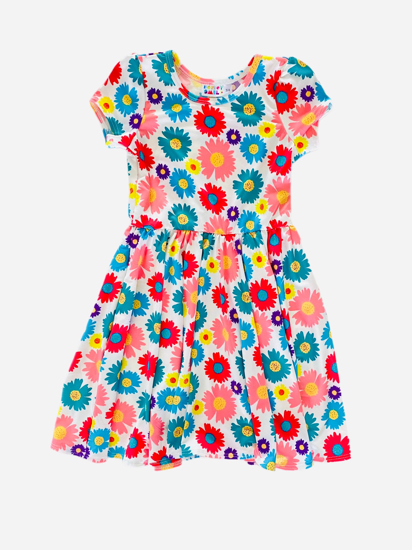Happy Flowers Cap Dress