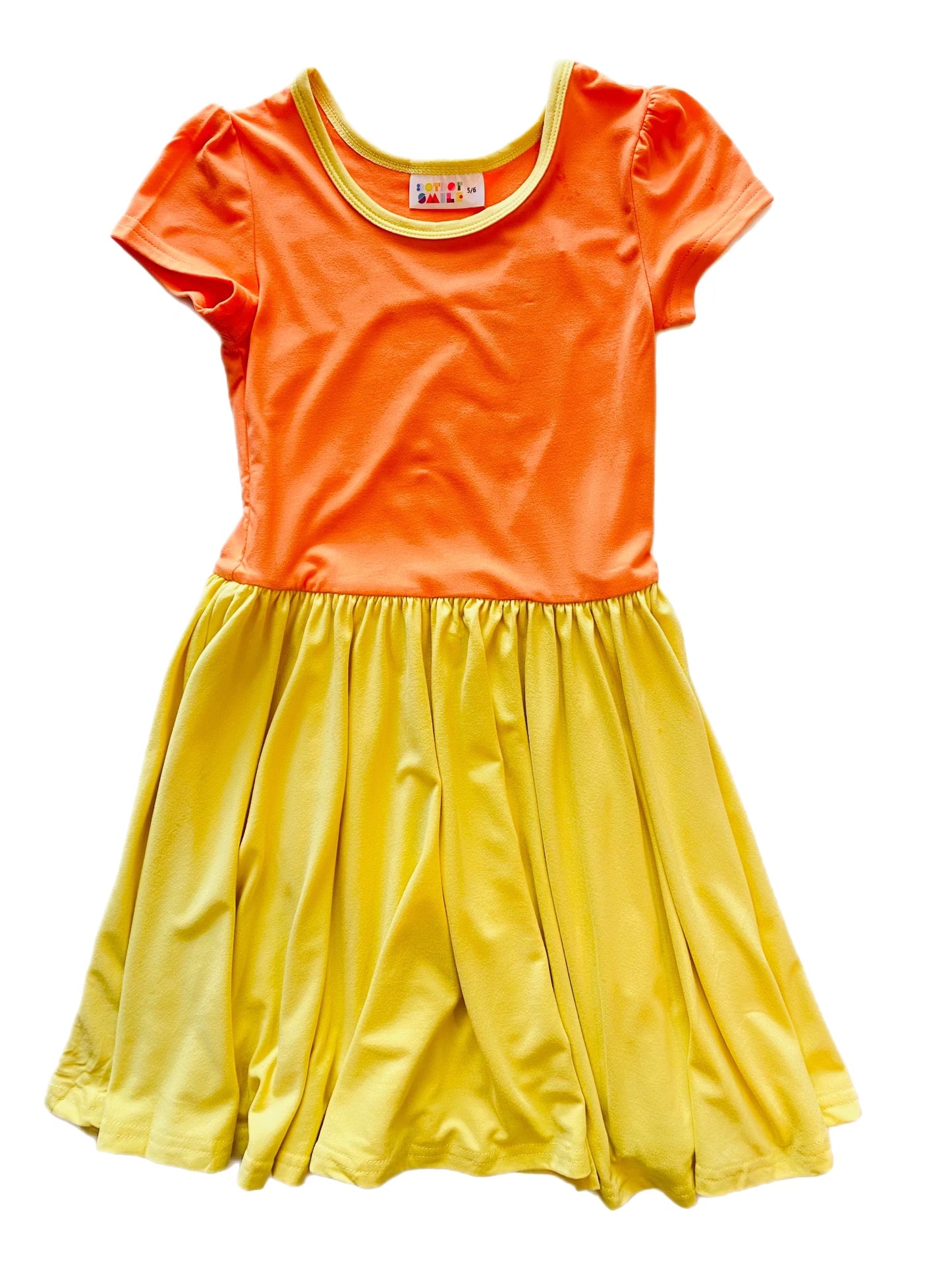 Fall Color Blocked Cap Dress