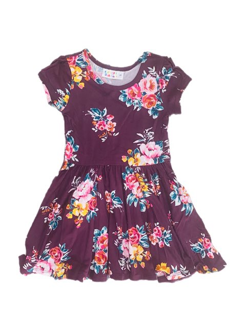 Blossom on Purple Cap Dress