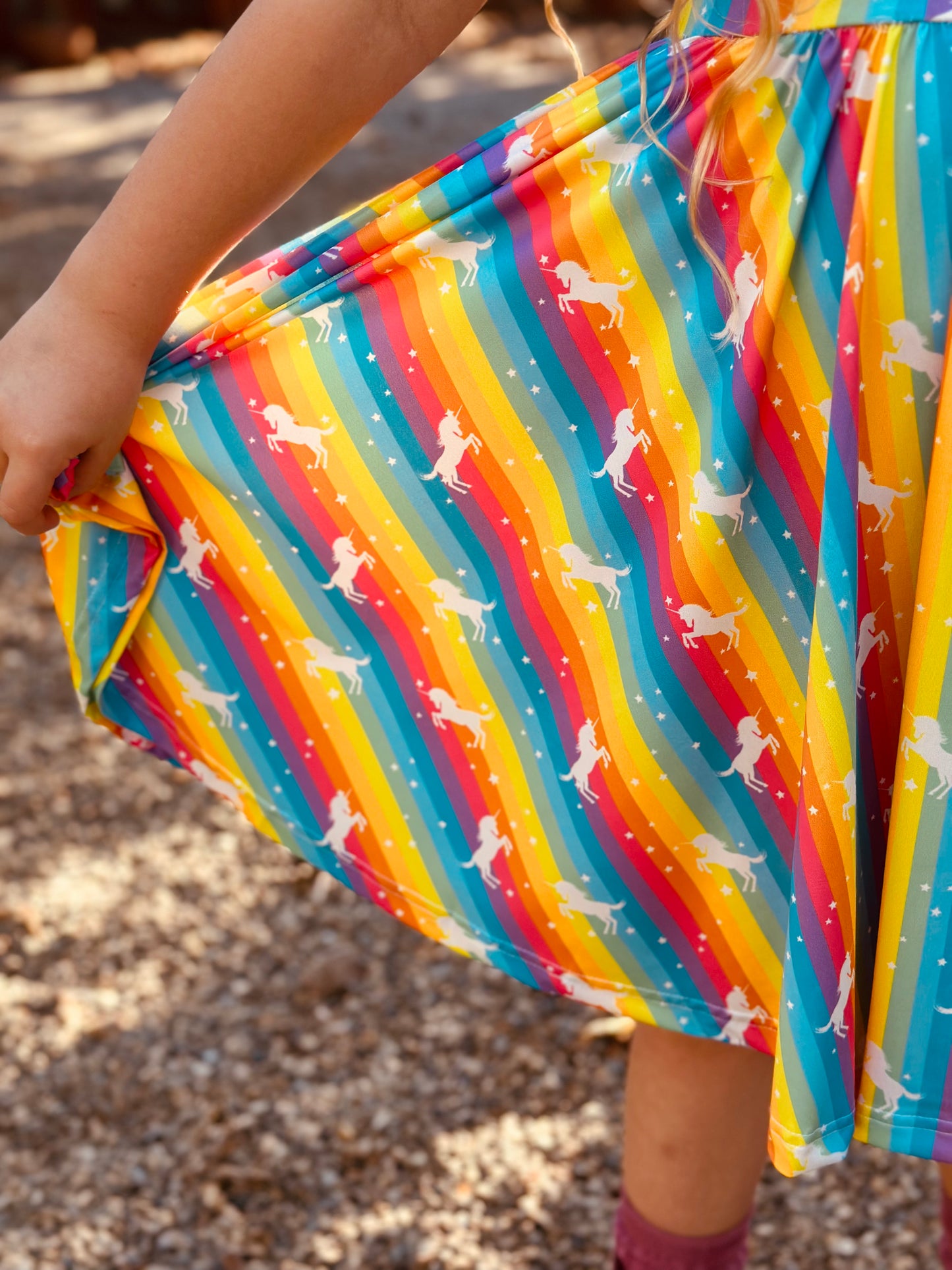 Rainbow Unicorn Empire Dress
