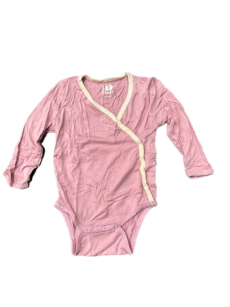 Mauve and Cream Wrap Bodysuit