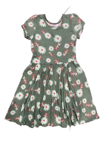 Holiday Floral Cap Dress