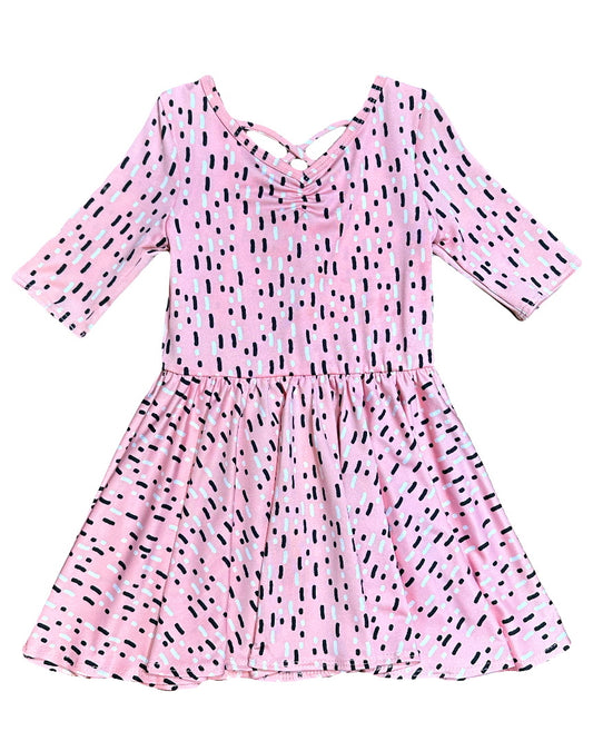 Pink Confetti Twirl Ballerina Dress