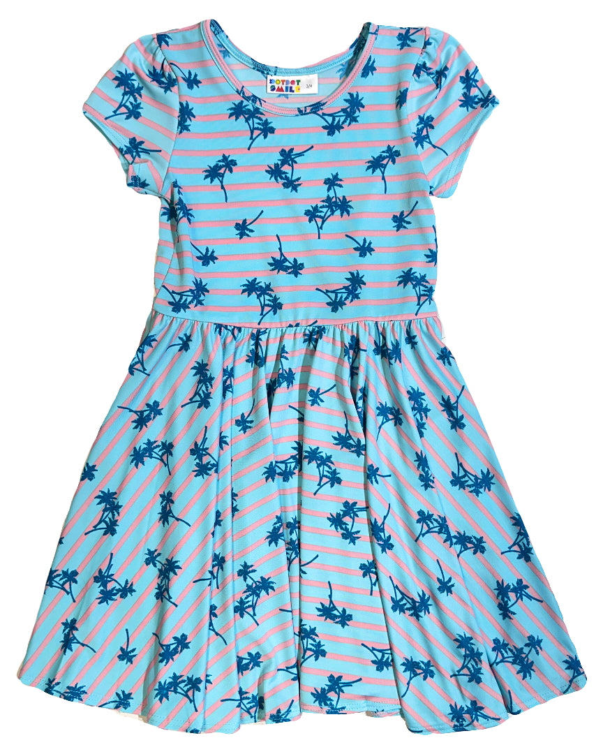 Seaside Palms Cap Dress
