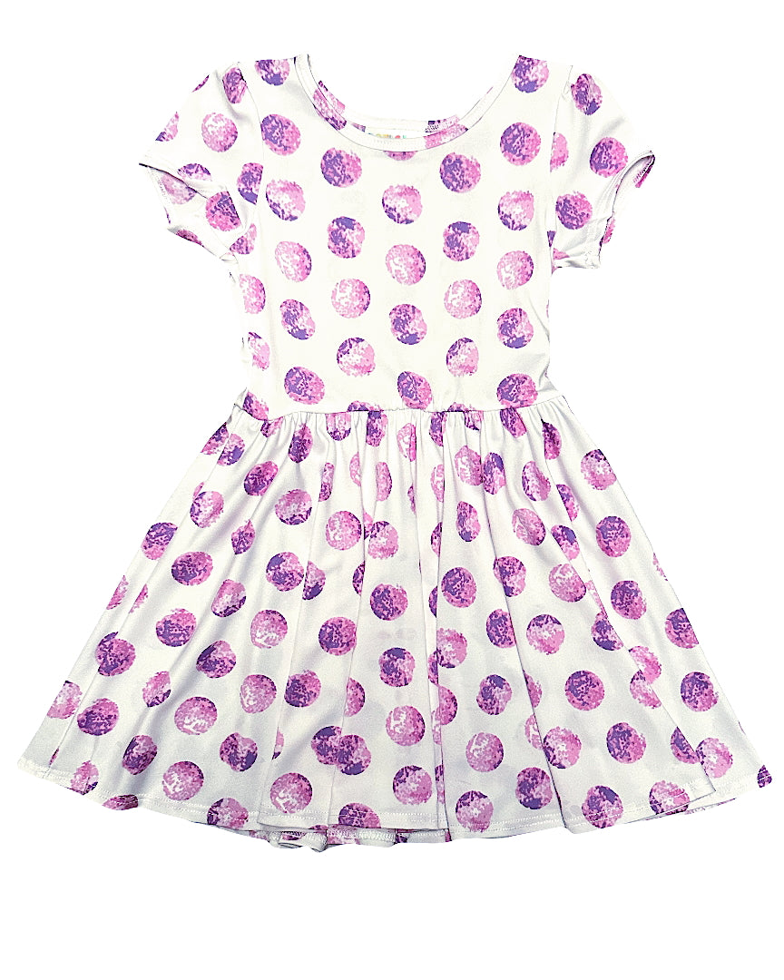 Purple Glitter Pop Cap Dress β¨π