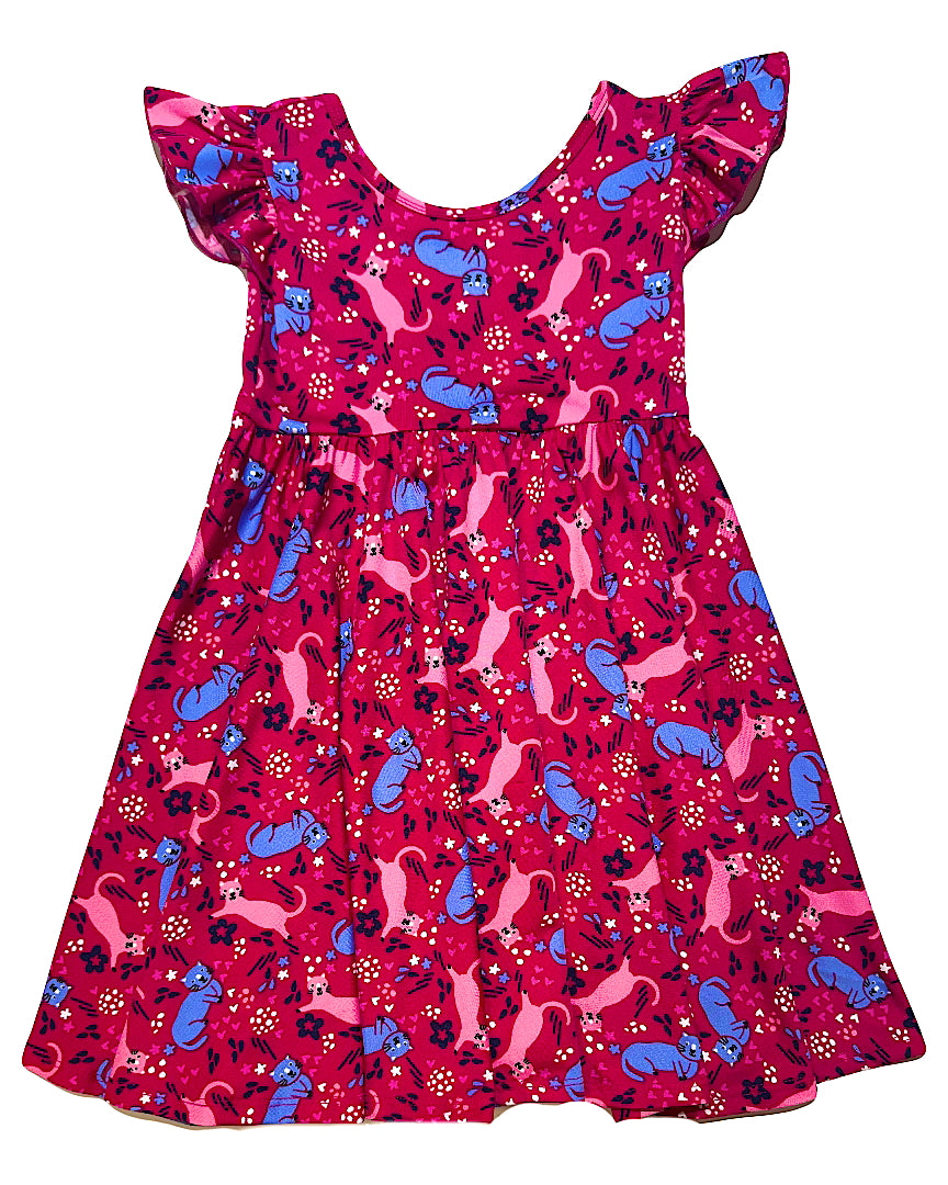 Purrfectly Playful Twirl Empire Dress