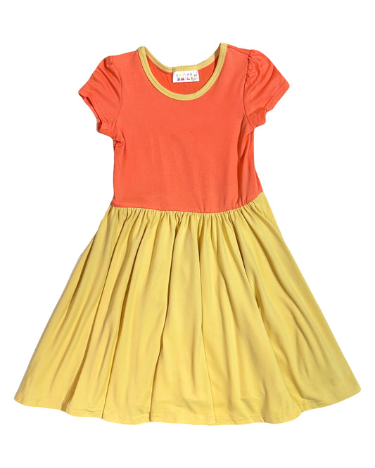 Peachy Sunshine Cap Dress