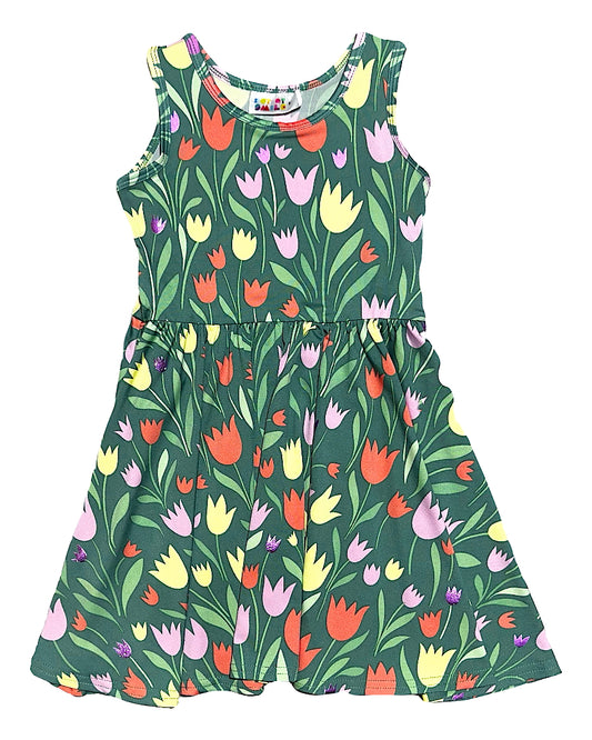 Enchanted Tulip Garden Tank Dress π·β¨