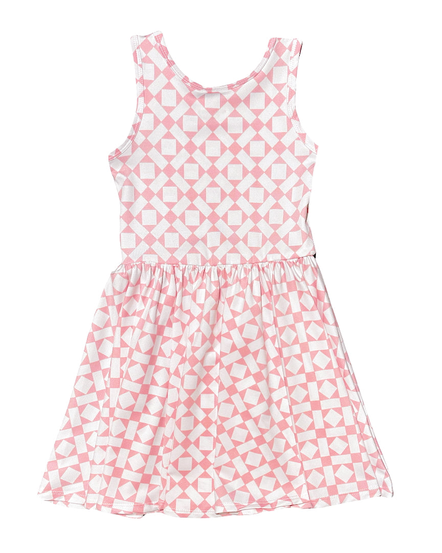 Princess Pink and White Tank Dress