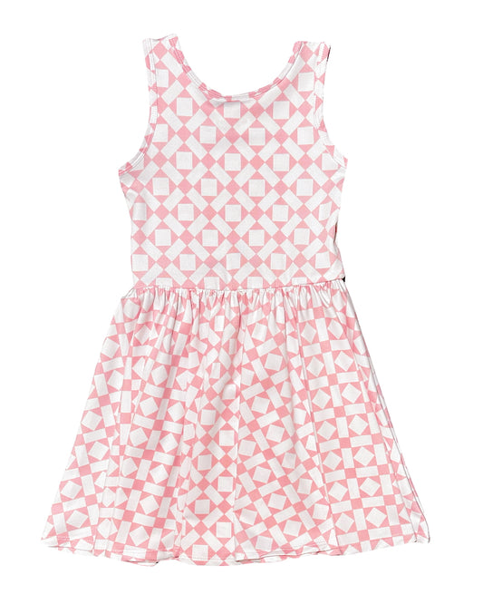 Princess Pink and White Tank Dress