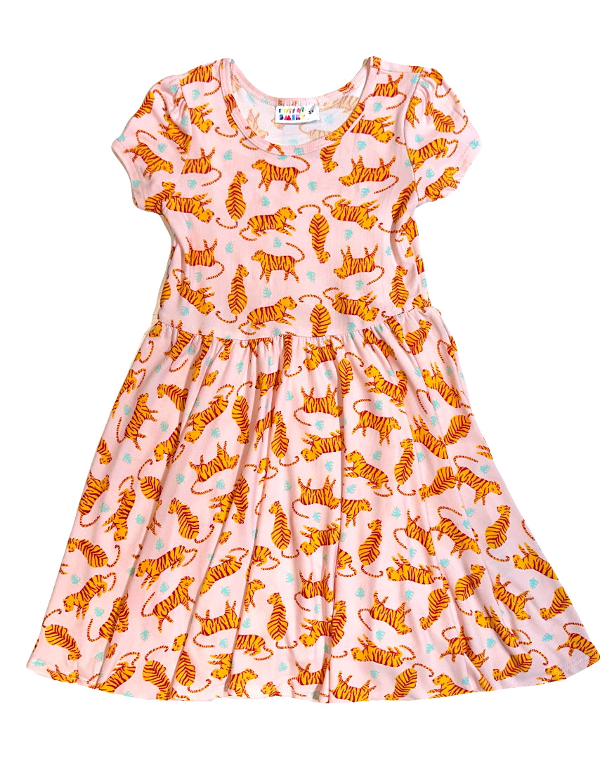 Wild Tiger Stripes Cap Dress π
β¨