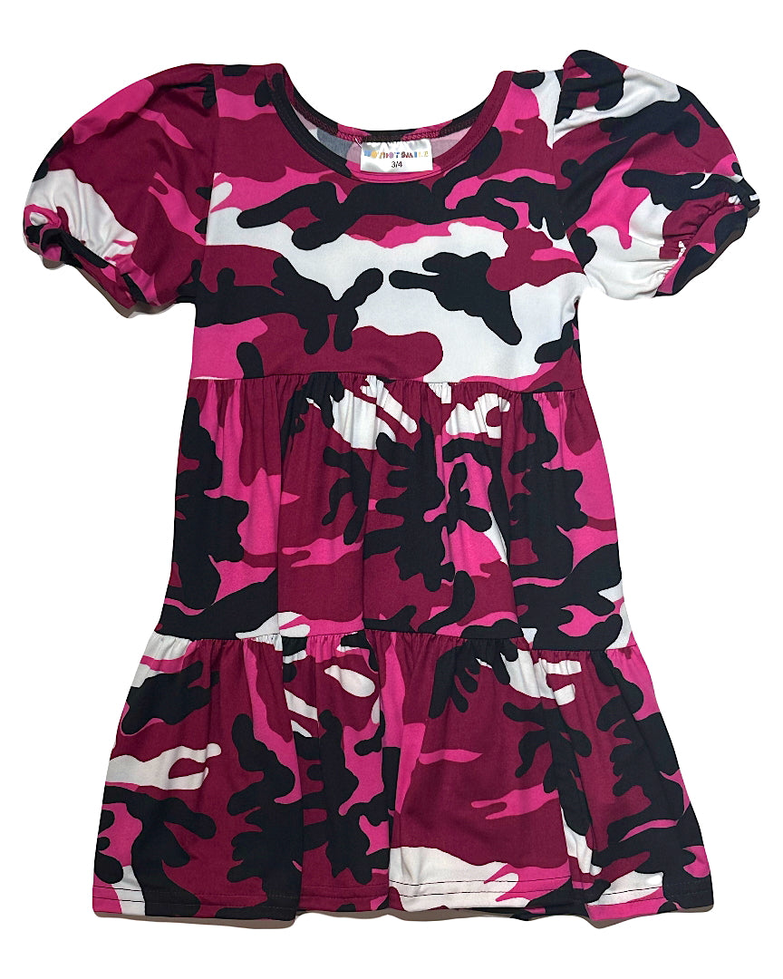 Pink Camo Tier Dress ππ―