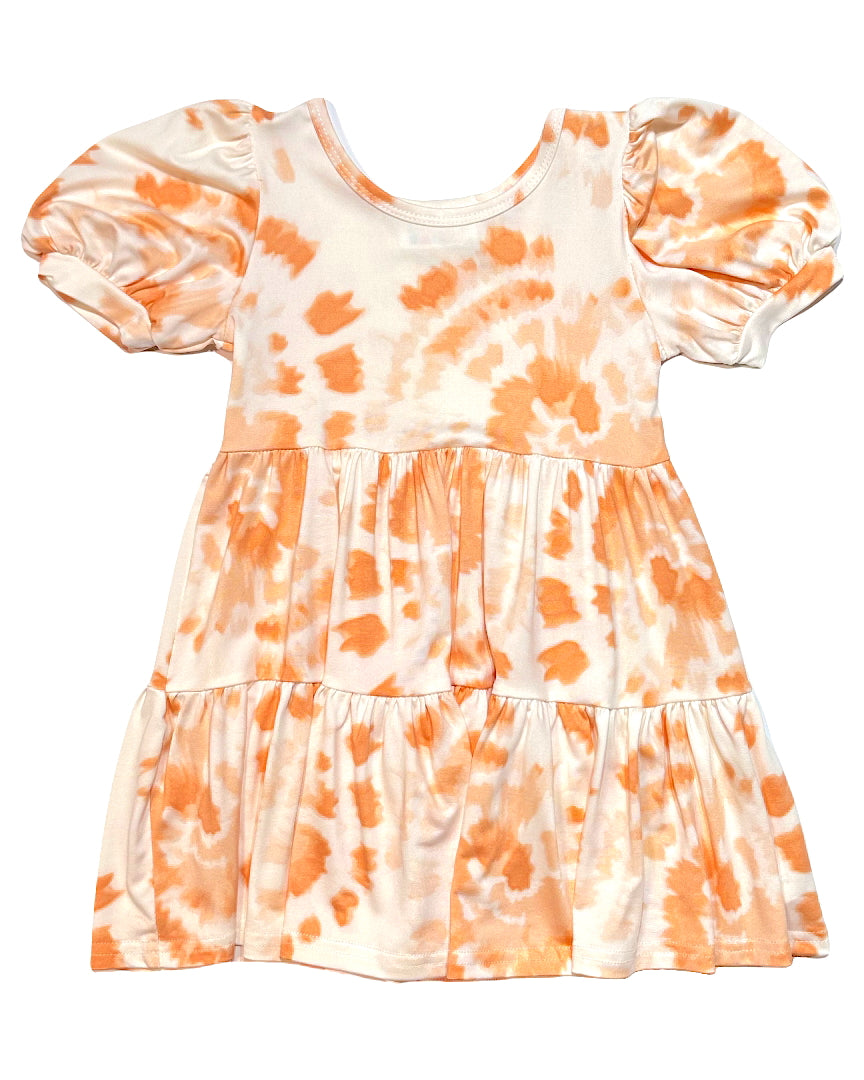 Creamsicle Swirl Tier Dress 🍦🧡