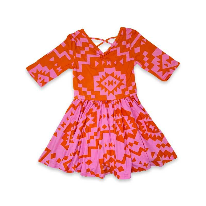 Rhombus Red and Pink Ballerina Dress