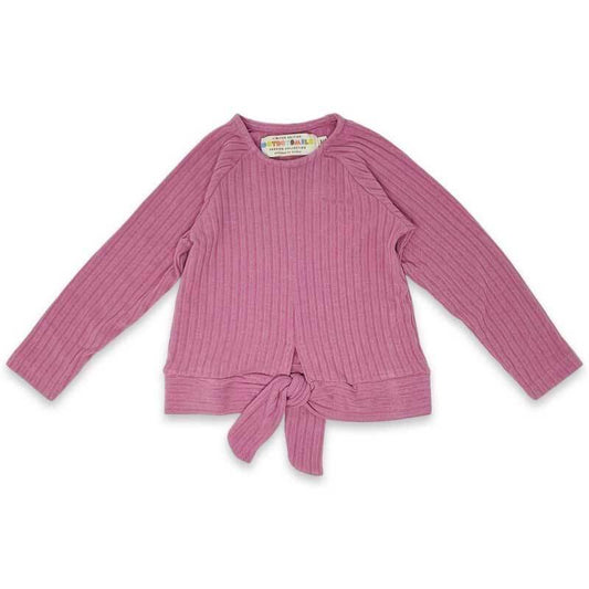 Bright Mauve Ribbed Top